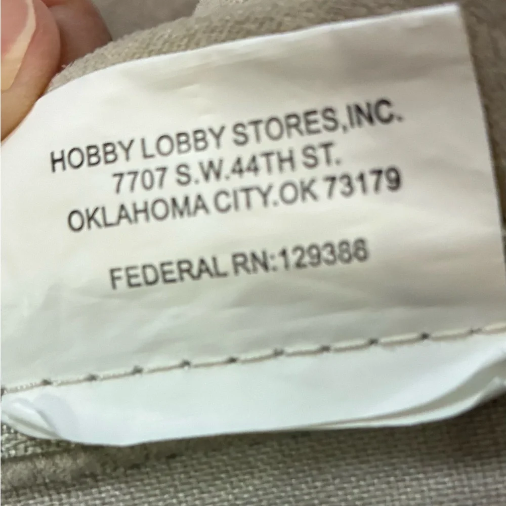 Hobby Lobby Faux Suede Accent Pillow Cover Studded Edge Detail Neutral Tan Khaki